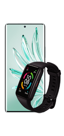 Honor 70 Verde con smart band