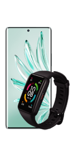 Honor 70 Verde con smart band