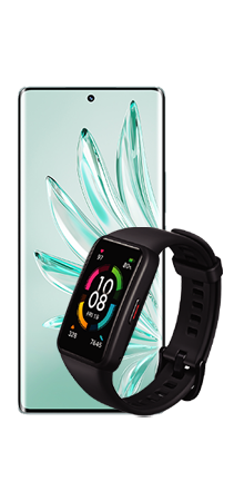 Honor 70 Verde con smart band